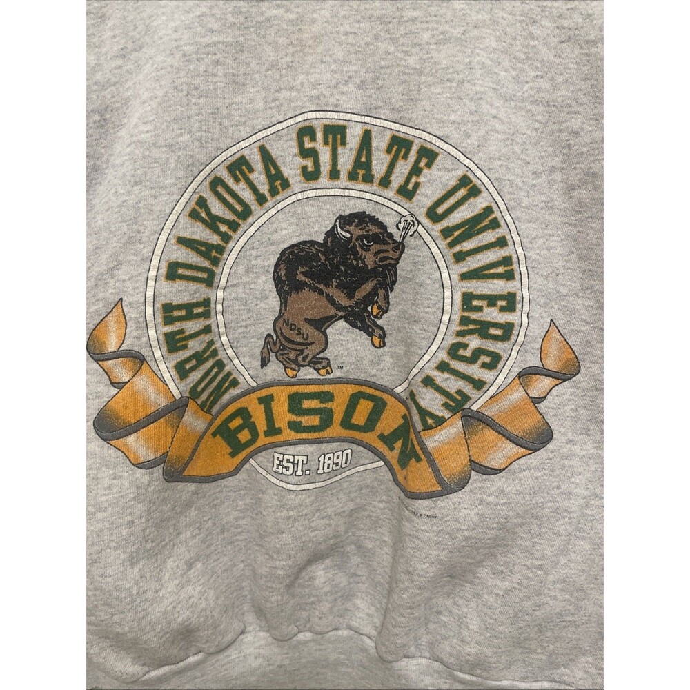 vintage UNIVERSITY OF NORTH DAKOTA CREWNECK SWEATSHIRT Bison 1980 M/L